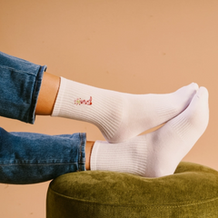 Embroidered Crew Socks