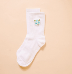 Embroidered Crew Socks
