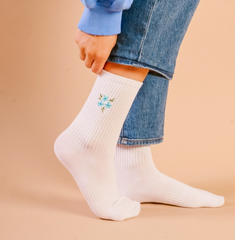 Embroidered Crew Socks