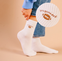 Embroidered Crew Socks