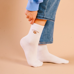 Embroidered Crew Socks