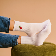 Embroidered Crew Socks