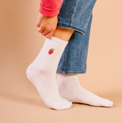 Embroidered Crew Socks