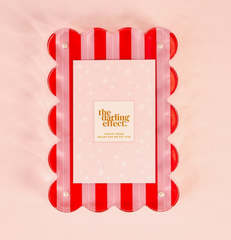 Rectangle Scalloped Acrylic Frame