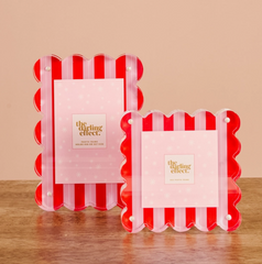 Rectangle Scalloped Acrylic Frame