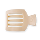Large Square Flat Hair Clip in color almond beige.