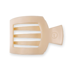 Large Square Flat Hair Clip in color almond beige.