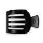 Large Square Flat Hair Clip in color jet black.