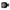 Large Square Flat Hair Clip in color jet black.