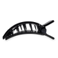 Large Square Flat Hair Clip in color jet black.
