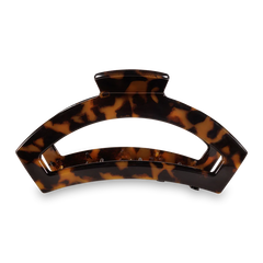 A large open hair clip in the color tortoise brown, from TELETIES.