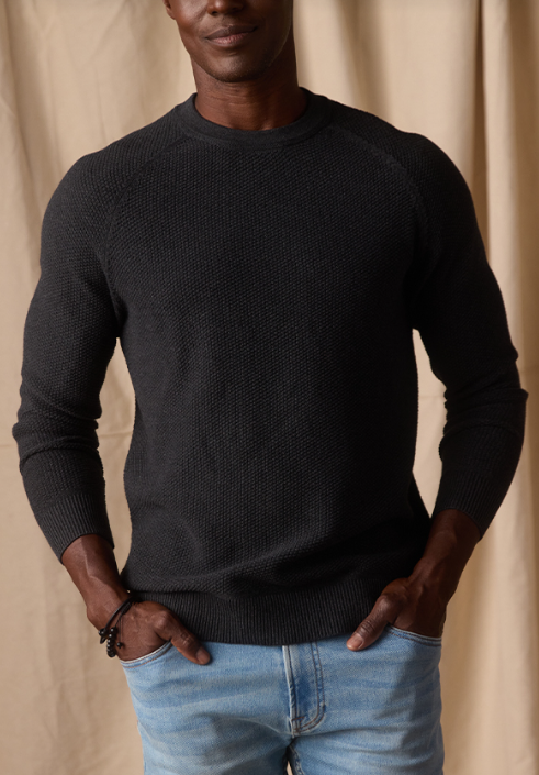 Coolmax Textured Crewneck Sweater