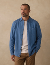 Cotton Denim Long Sleeve Button Up