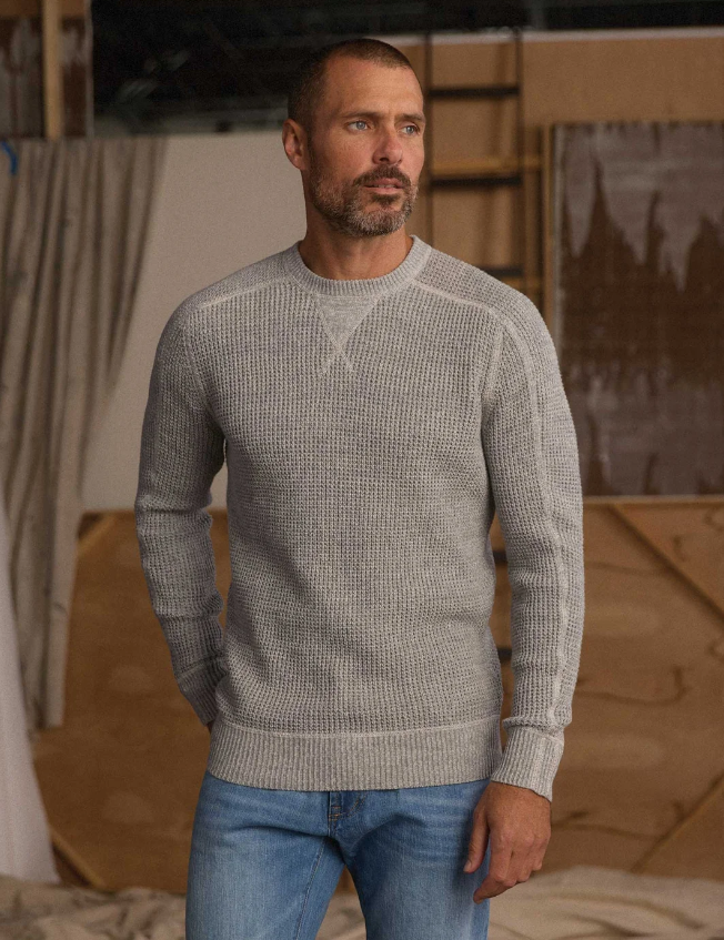 Waffle Crewneck Sweater