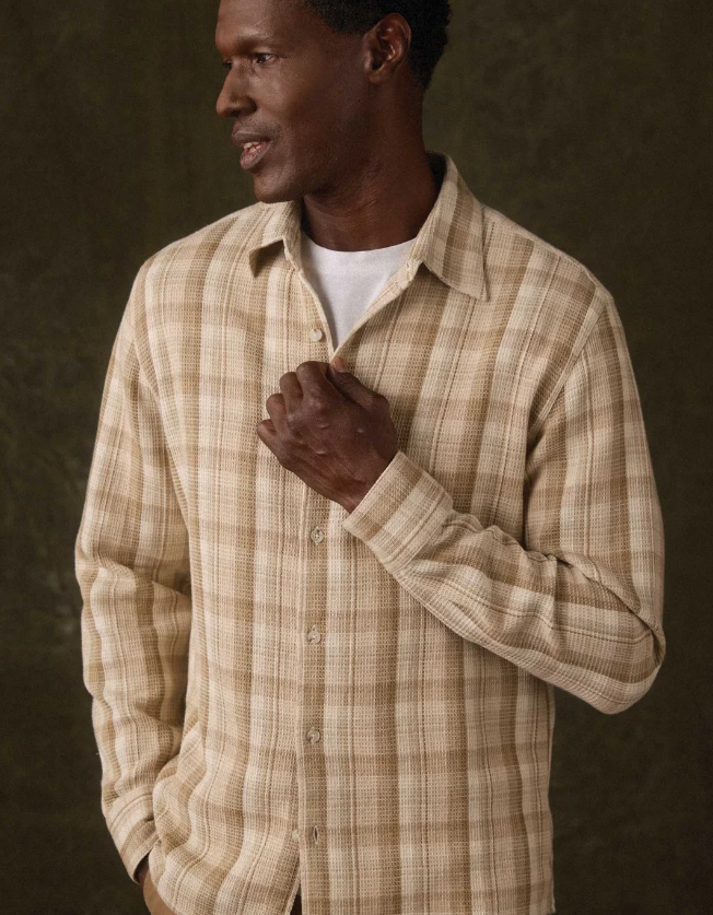 Woven Waffle Button Up