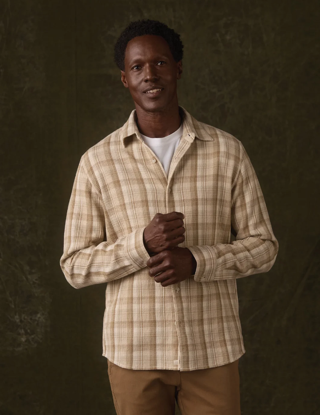 Woven Waffle Button Up
