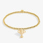 A Little Best Teacher Ever - Gold Bracelet Front View