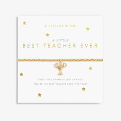 A Little Best Teacher Ever - Gold Bracelet Card View