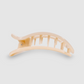 Almond Beige Small Flat Round Hair Clip
