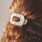Almond Beige Small Flat Round Hair Clip