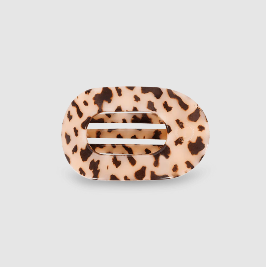 Blonde Tortoise Small Flat Round Hair Clip