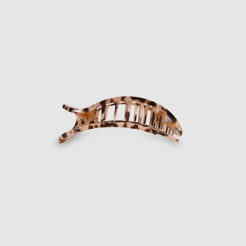 Blonde Tortoise Small Flat Round Hair Clip