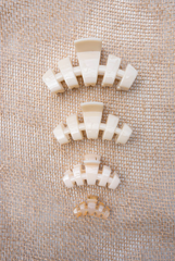 Classic Almond Beige Small Claw Hair Clip