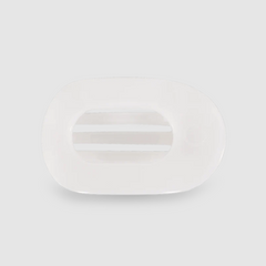 Coconut White Small Flat Round Hair Clip
