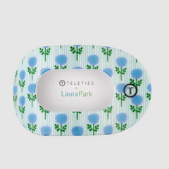 Large Flat Round Hair Clip-Blue Marigold
