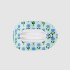 Medium Flat Round Hair Clip-Blue Marigold