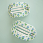 Medium Flat Round Hair Clip-Blue Marigold
