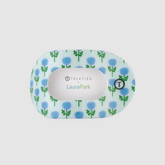 Medium Flat Round Hair Clip-Blue Marigold