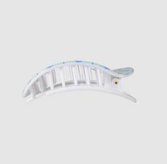 Medium Flat Round Hair Clip-Blue Marigold