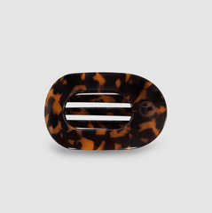 Tortoise Small Flat Round Hair Clip