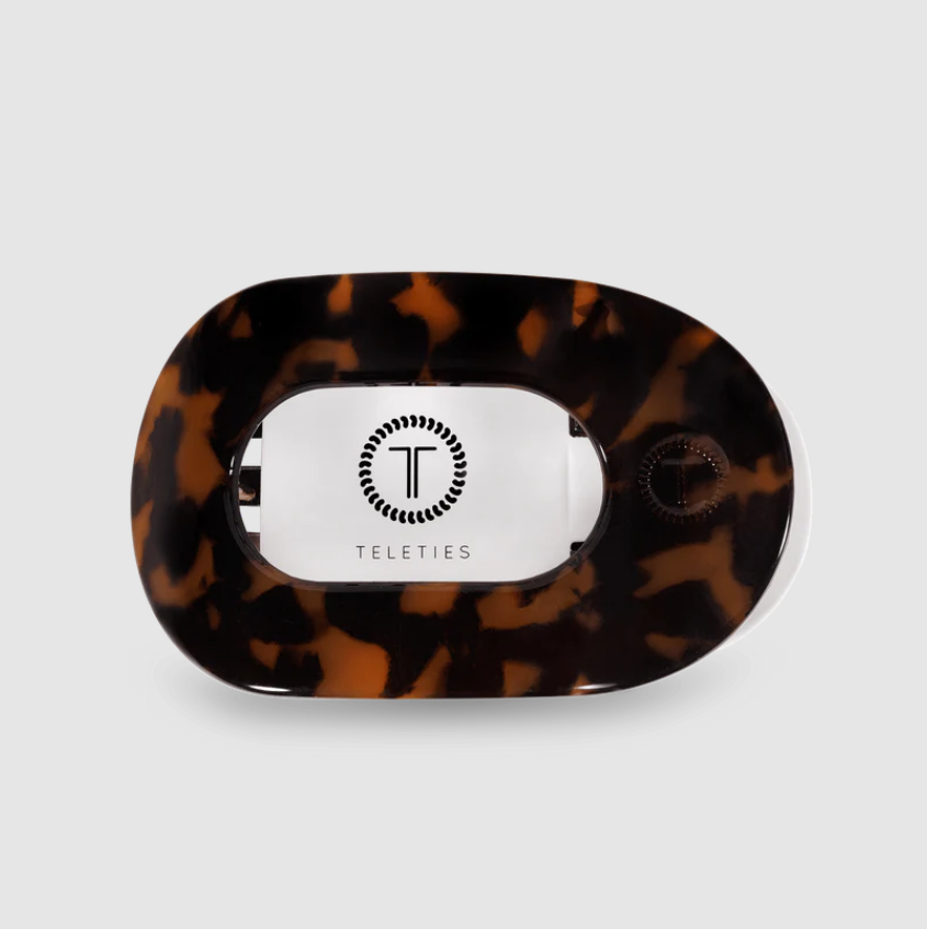 Tortoise Small Flat Round Hair Clip