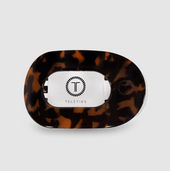 Tortoise Small Flat Round Hair Clip