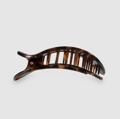 Tortoise Small Flat Round Hair Clip