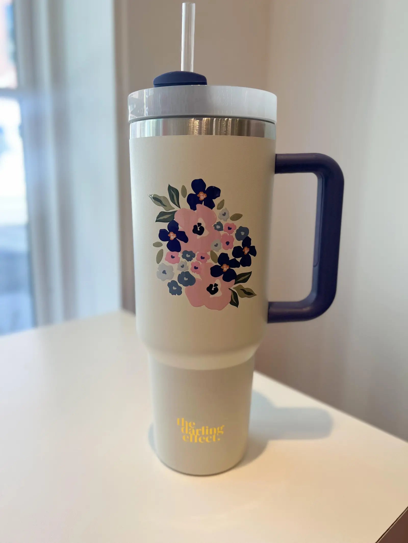 Buds + Bloom Tumbler 40 oz - Cream