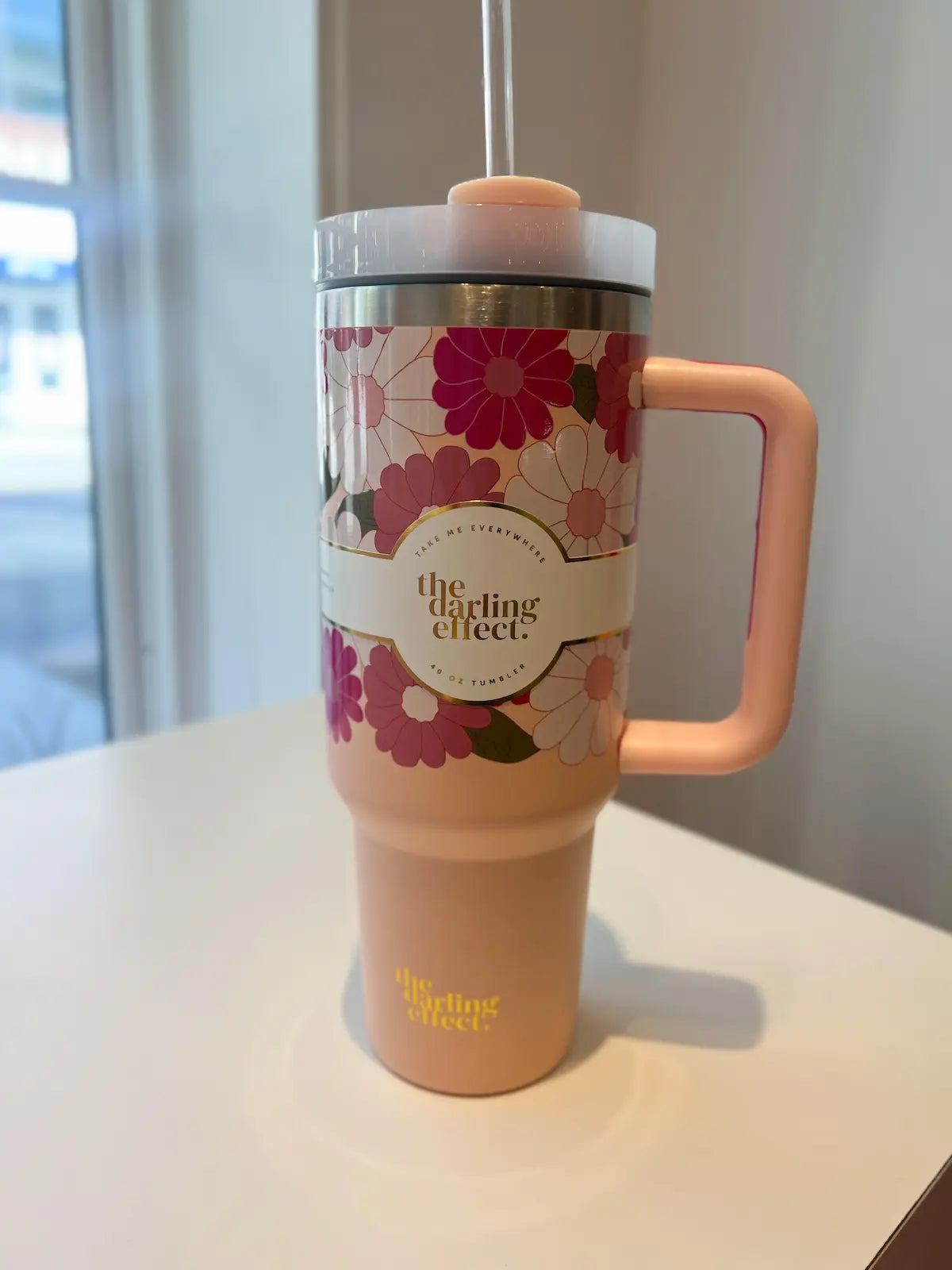 Daisy Craze Hot Pink 40oz - The Darling Effect Tumbler