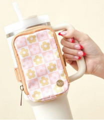 The Darling Effect - Tumbler Fanny Pack - Check Peach