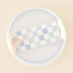 The Darling Effect Tumbler Lid Tag (Check Blue)
