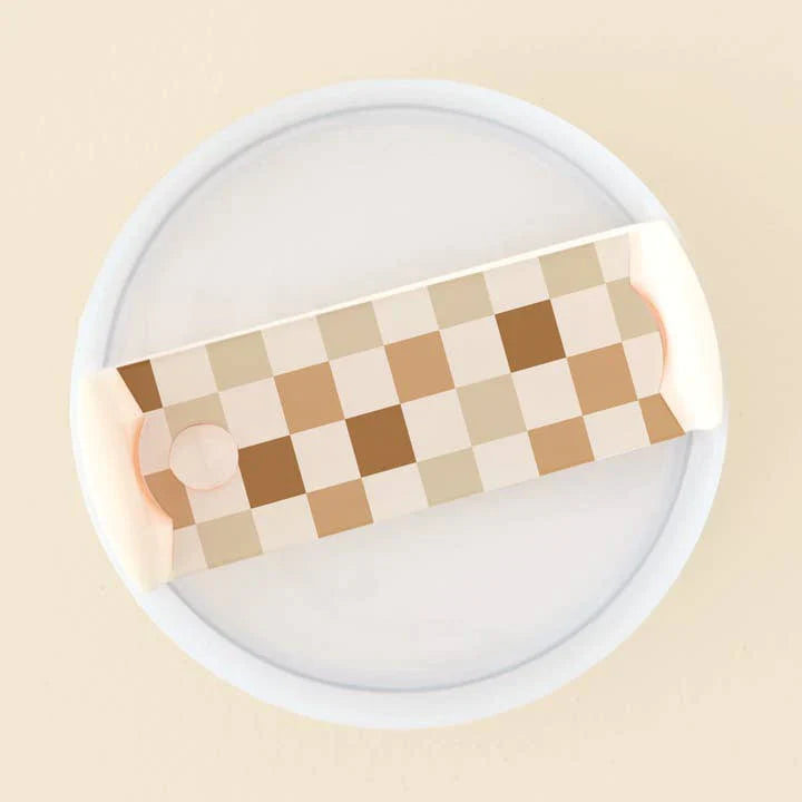 The Darling Effect Tumbler Lid Tag (Check Brown)