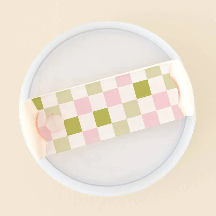 The Darling Effect Tumbler Lid Tag (Check Green)