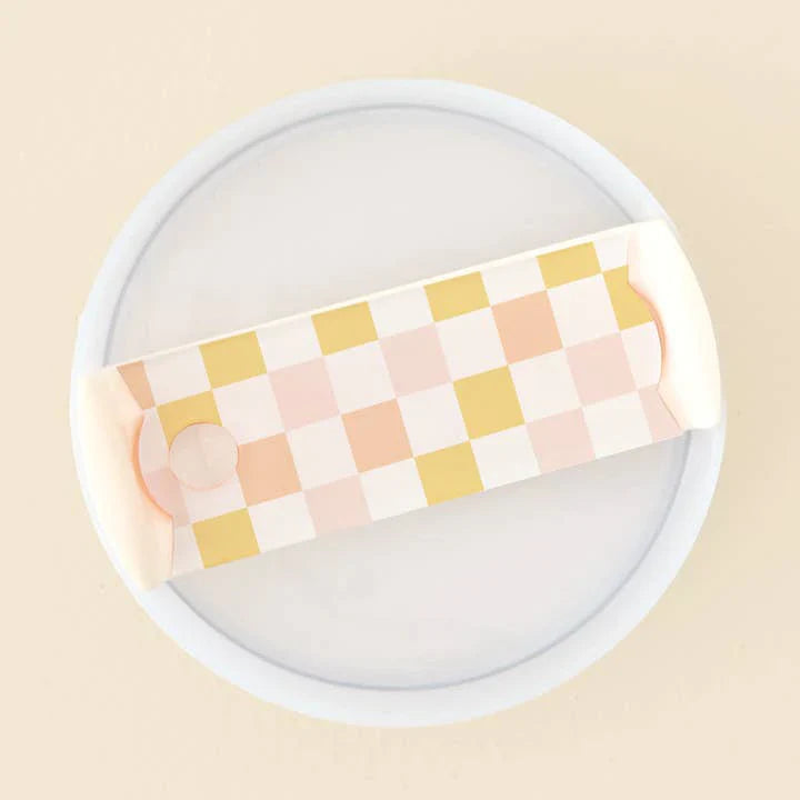 The Darling Effect Tumbler Lid Tag (Check Peach)