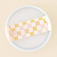 The Darling Effect Tumbler Lid Tag (Check Peach)