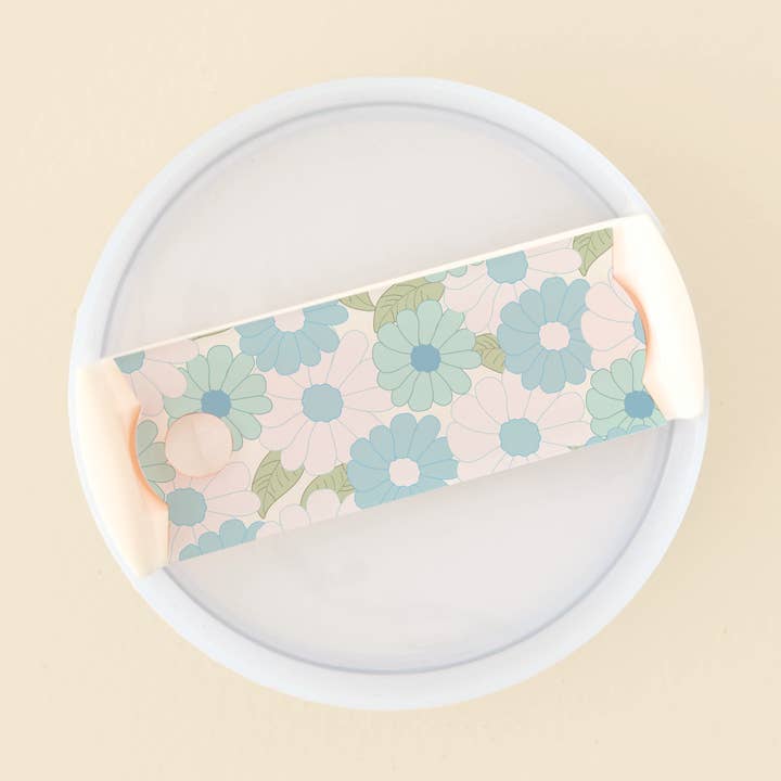 The Darling Effect Tumbler Lid Tag (Daisy Craze) - Daisy Craze Aqua