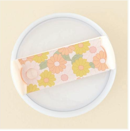 The Darling Effect Tumbler Lid Tag (Daisy Craze) - Daisy Craze Peach