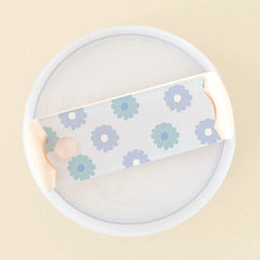 The Darling Effect Tumbler Lid Tag (Daisy Pattern) in color Aqua