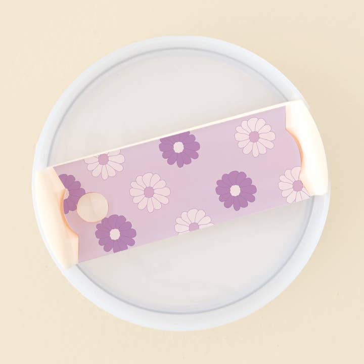 The Darling Effect Tumbler Lid Tag (Darling) - Daisy Purple