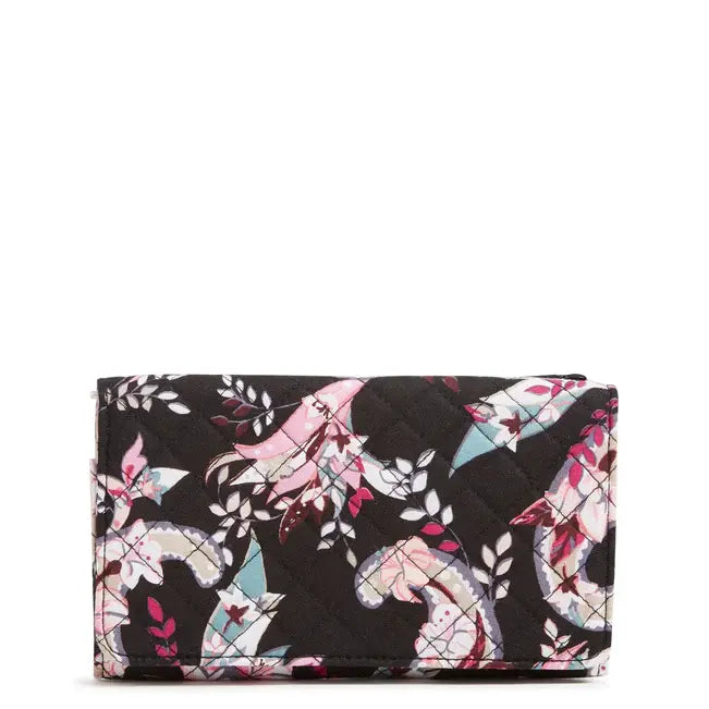 RFID Trifold Clutch Wallet Botanical Paisley Front View
